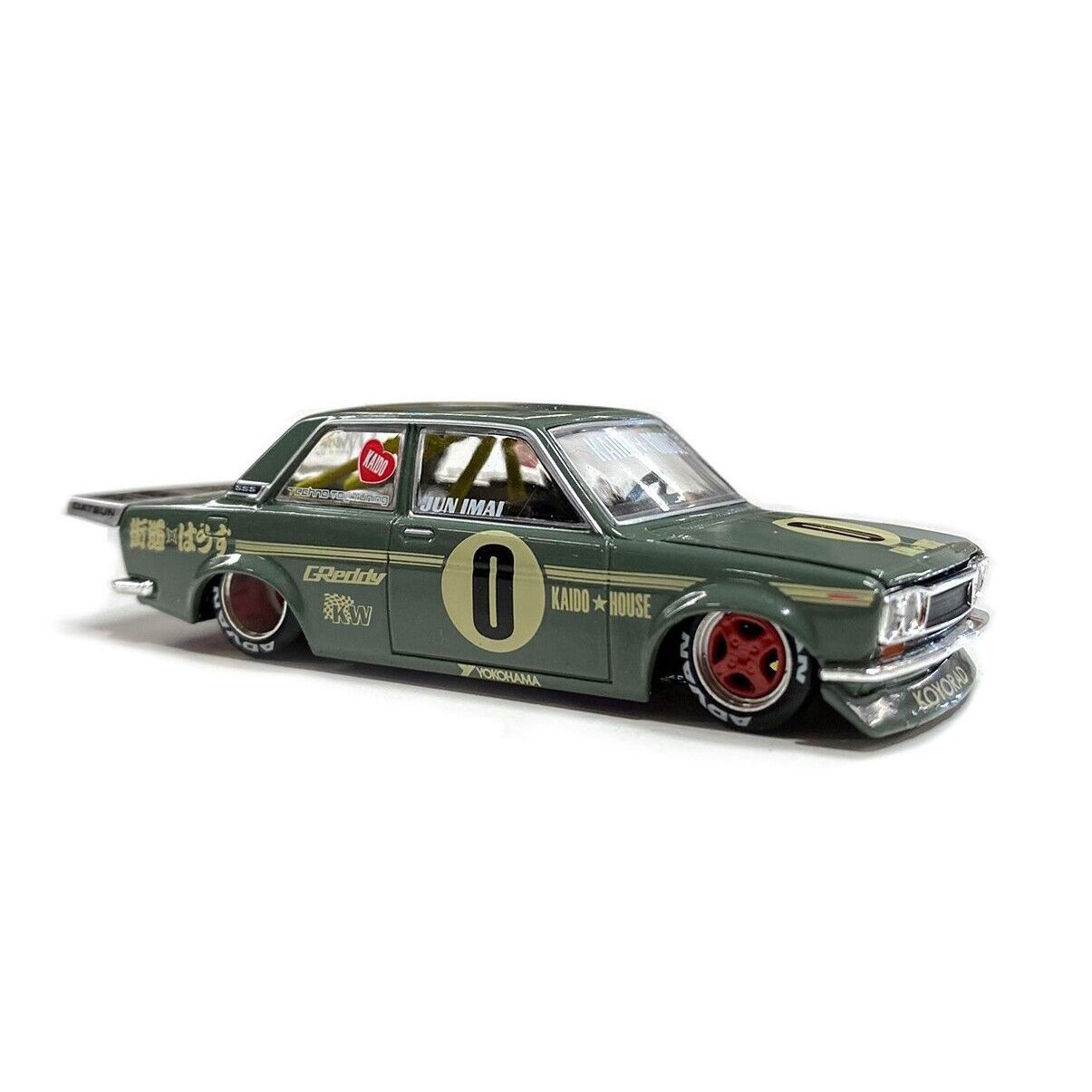 Modellino Kaido House X MINI GT 1/64 Datsun 510 Pro Street OG &ndash; Lega Verde